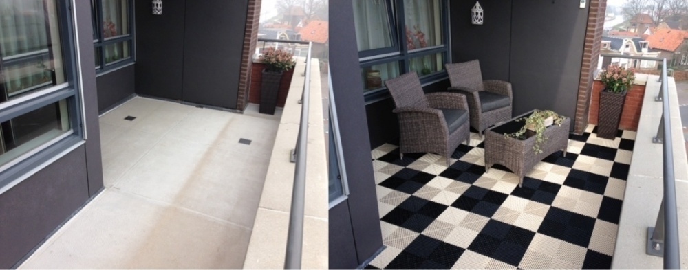 Eindruck Klickfliesen Balkon