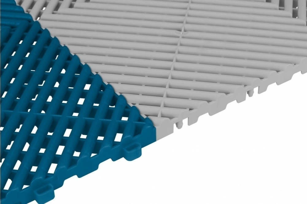 Zwembadtegels Swissdeck Ribdeck blauw