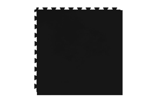 PVC Fitness Bodenfliese Schwarz