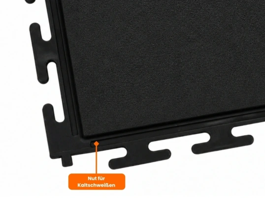 PVC Klickfliese Wasserdicht Schwarz