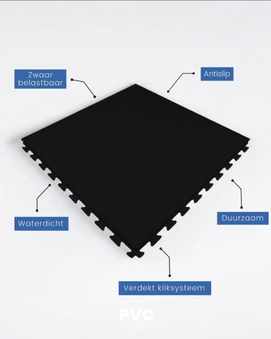 PVC Klickfliese Wasserdicht Anthrazit